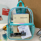2026新款 小容量PVC防水果冻包儿童双肩包 透明背包女小学生书包男