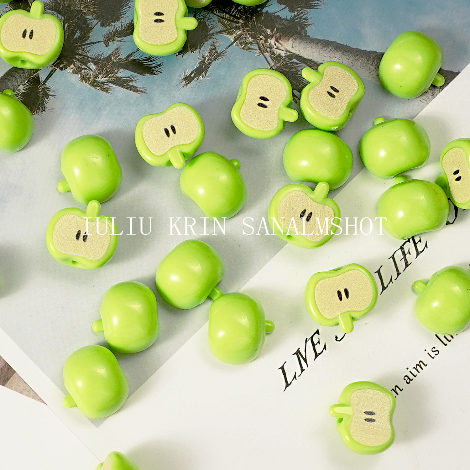 亚克力青苹果串珠diy手工散珠饰品珠子手机链钥匙扣包挂件diy材料,饰品/流行首饰/时尚饰品新,其他DIY饰品配件,淘宝优惠券,粉丝福利购,淘宝优惠卷