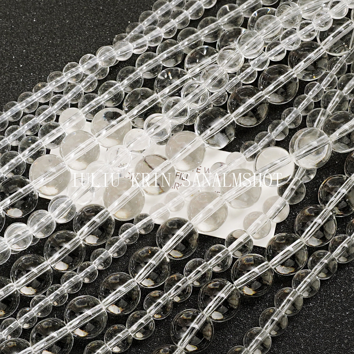 琉璃高透透明珠子串珠diy手链项链手机链散珠手工材料配件