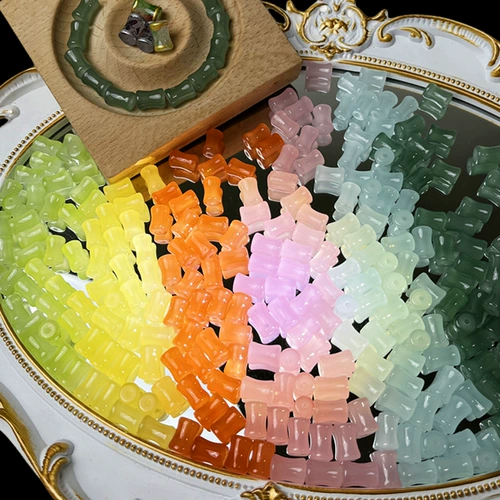 Бамбуковый браслет из бисера ручной работы, бусины, двухцветный аксессуар, 12mm