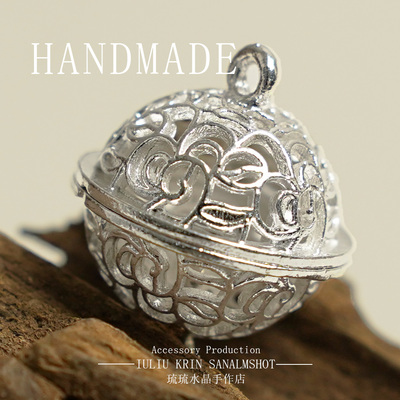 20mm古风大银铃铛合金镀银吊坠