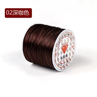 Один рулон отечественной плоской круглой эластичной нити (высокая себестоимость)/темно-коричневого цвета.