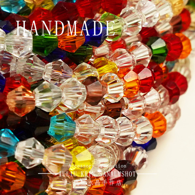 4mm彩色切面菱形水宝宝手链项链