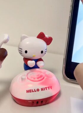 Hello Kitty公仔带语音可录音食玩kitty猫打电话摆件挂件钥匙扣
