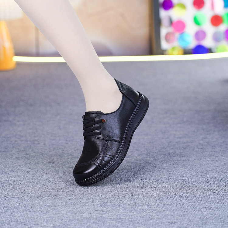 真皮平底单鞋女春夏新款头层牛皮牛筋底软底软面手工缝制小皮鞋,女鞋,深口单鞋,淘宝优惠券,粉丝福利购,淘宝优惠卷
