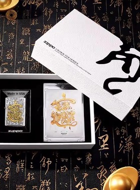 zippo正品打火机联名MASHUP甲骨文龙文字招财进宝送男士生日礼物