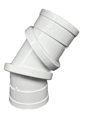 Pvc0双向旋转可万能直通36度调弯头10排1水管跨桥弯曲直通