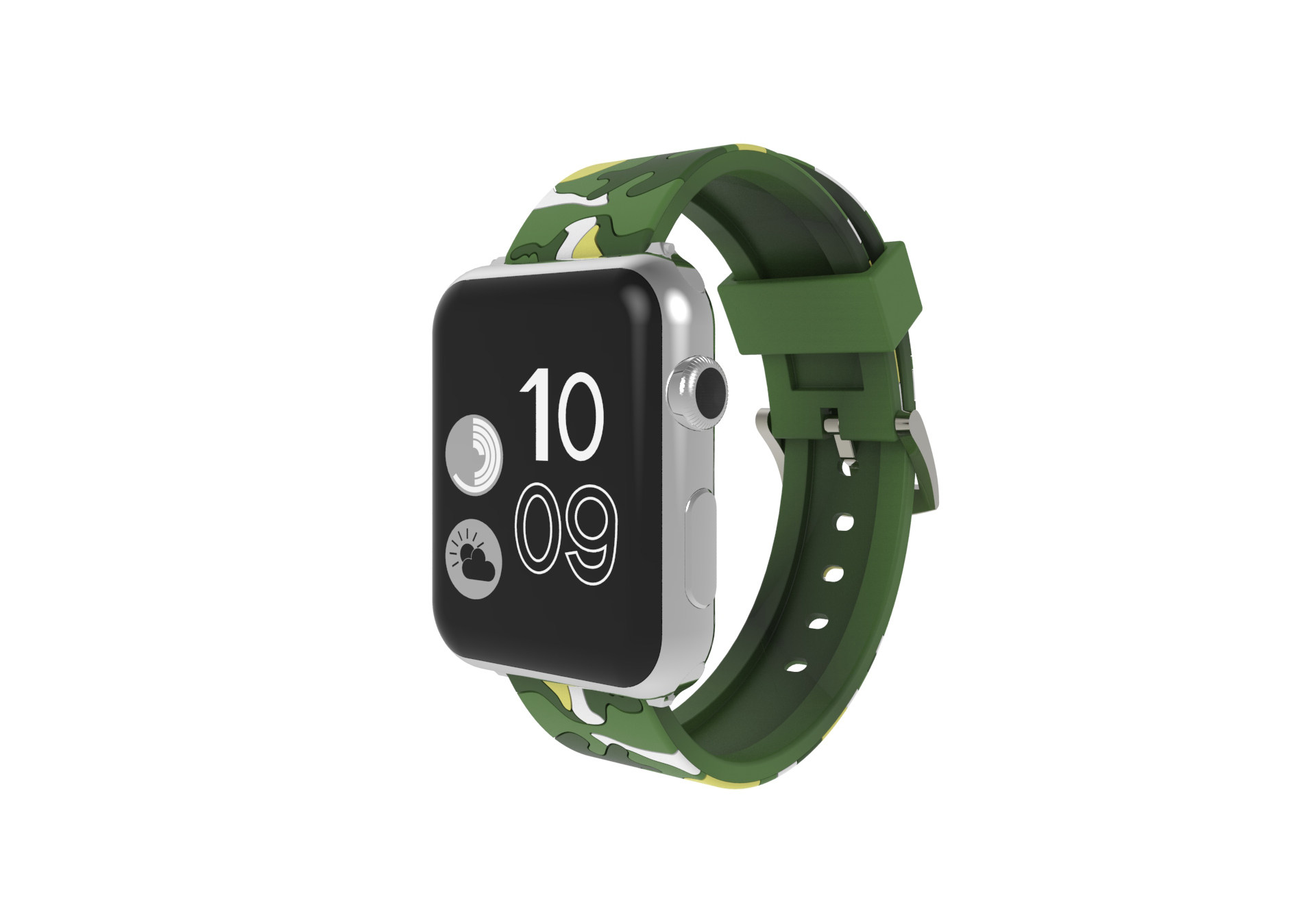iwatch4手表带苹果迷彩硅胶38.44