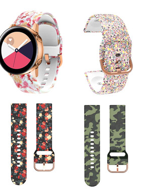 出门问问TicwatchC2/e/2代彩绘手表带唯乐hey3s小黑2/3硅胶透气表带华为watch2表带男女卡通快拆通用20mm表带