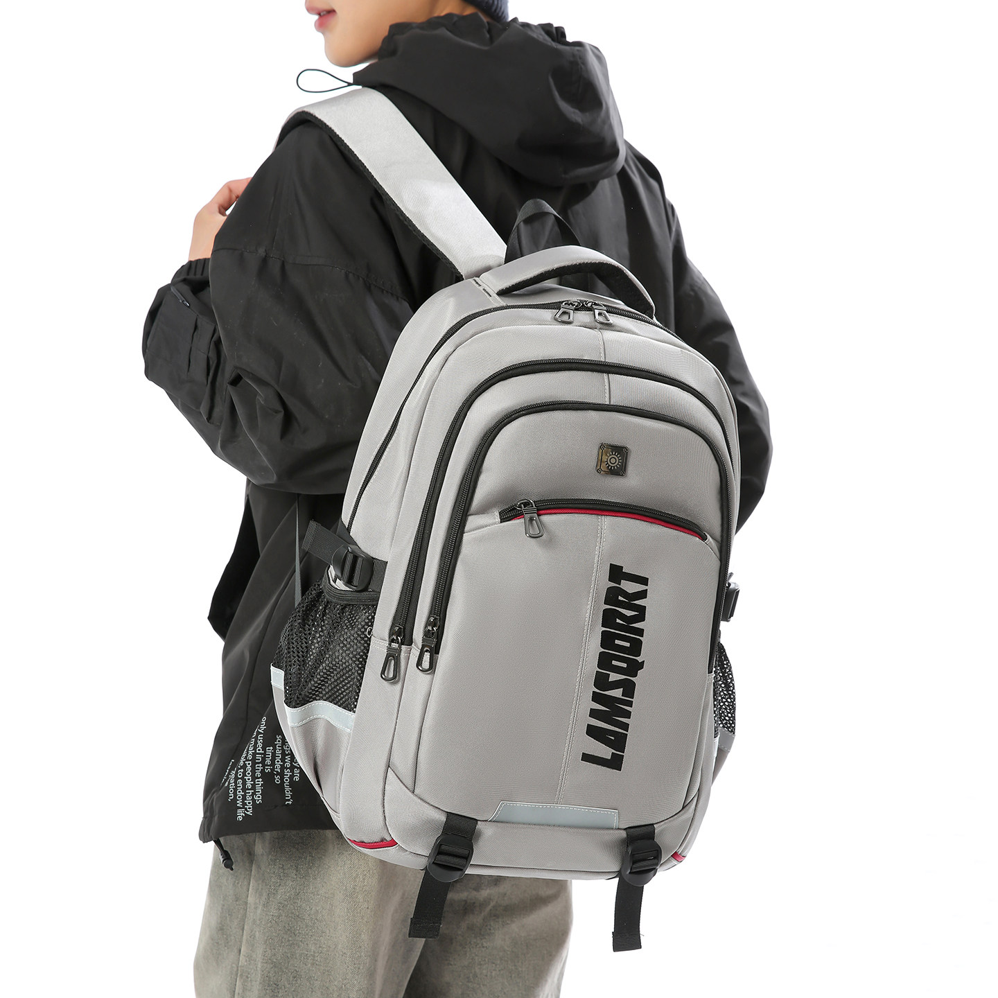 书包女初中生青少年高中大学生大容量背包男轻便简约百搭双肩包潮,箱包皮具/热销女包/男包,双肩背包,淘宝优惠券,粉丝福利购,淘宝优惠卷