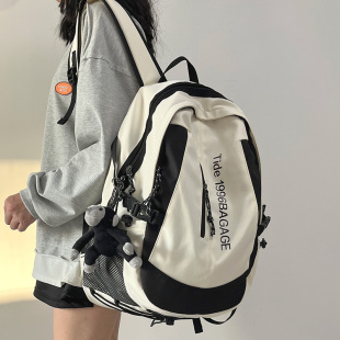 书包女高中大学生工装 小众日系潮牌大容量电脑双肩旅行轻便背包男