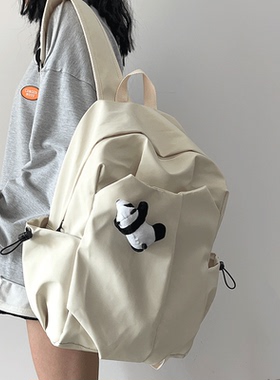 书包男大学生2025夏季新款休闲背包大容量旅行高中初中生双肩包女