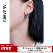 原创小众设计感新款 ANNAKIKI AN字母不对称耳钉 耳饰耳环