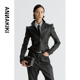 黑色真皮翘肩机能修身 ANNAKIKI 小众设计师款 26春装 皮外套 皮衣