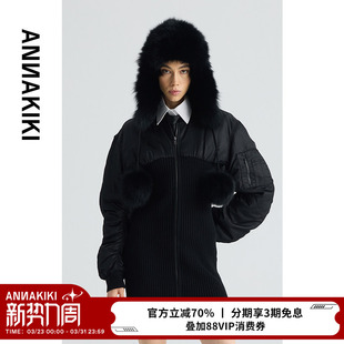 女装 设计师款 小众落肩棒球外套连衣裙 冬款 ANNAKIKI外套连衣裙