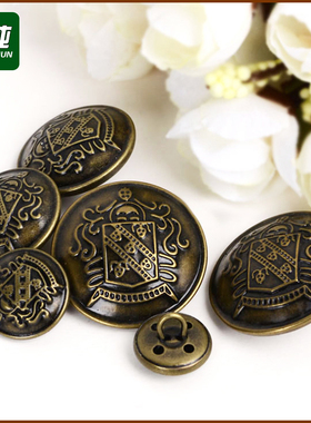 高档金属钮铜皮纽扣青古铜色大衣毛呢大衣外套扣牛仔装纽扣扣子