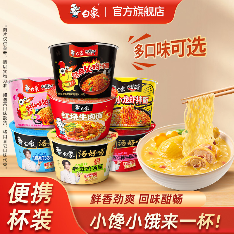白象汤好喝迷你便携火鸡杯面泡面