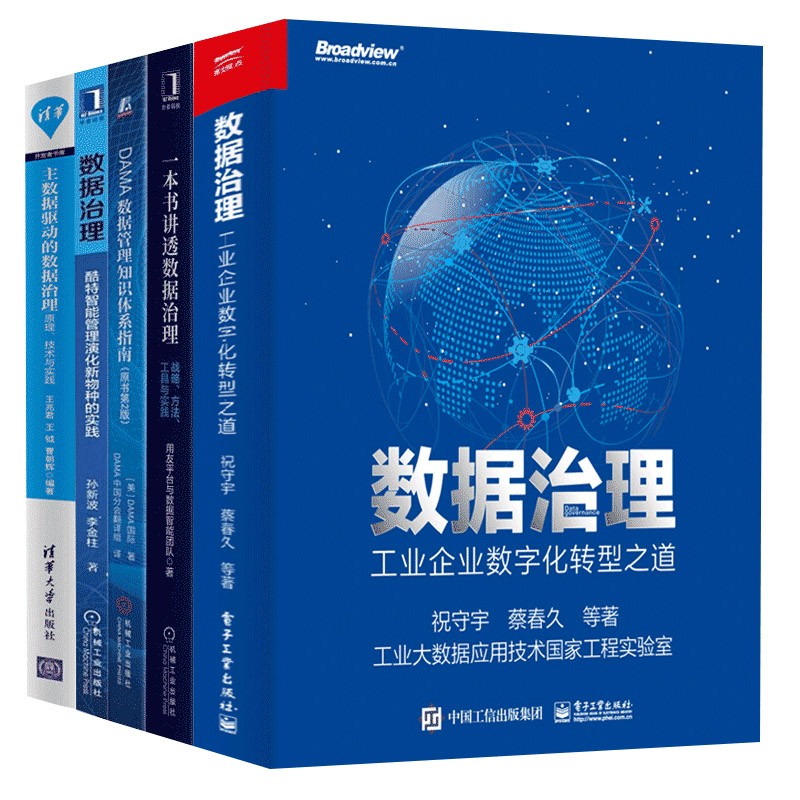 数据治理（5册）DAMA数据管理知识体系指南 主数据驱动 一本书讲透数据治理 工业企业数字化