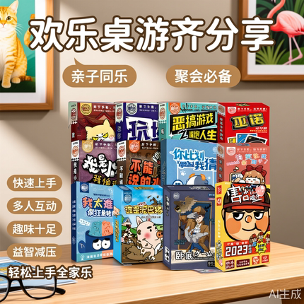 桌游德国心脏病卡牌女巫的毒药益智纸牌类动物酒馆聚会狼人杀游戏