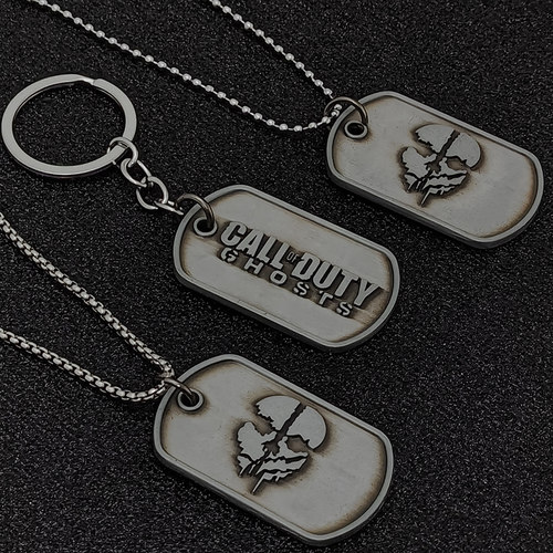 使命召唤cod军牌狗牌项链幽灵黑色行动吊牌吊坠游戏周边钥匙扣链