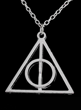 电影周款周边卢娜.洛夫古德中间复活石死亡圣器吊坠项链挂件