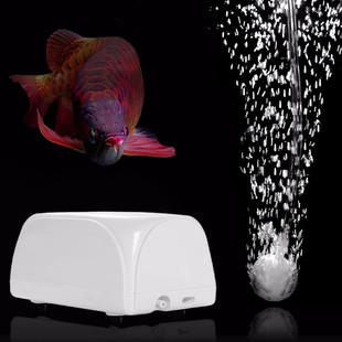 臻的养鱼氧气泵静音增氧泵家用增氧机气泵水族箱中小型鱼缸充氧泵
