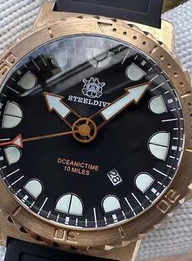 STEELDIVE钢潜定制手表CuSn8锡青铜10000米防水NH35A自动机械男表