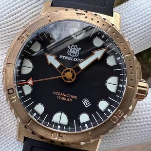 STEELDIVE钢潜定制手表CuSn8锡青铜10000米防水NH35A自动机械男表