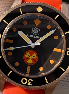 STEELDIVE钢潜手表316K精钢五十寻3H复古手表300米潜水潮流腕男表
