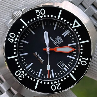 STEELDIVE精钢潜水复刻海马1000m专业一体壳无底盖夜光男机械手表