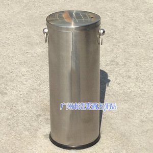 茶渣 茶水收集桶 不锈钢圆形茶渣过滤桶茶桶排水桶大号垃圾桶带盖