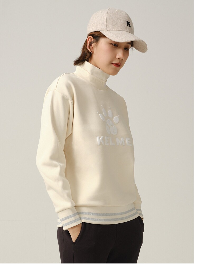 KELME|KARL BEAUTY 터틀넥 스웨터 따뜻하고 편안한 플러스 벨벳 다목적 패션 캐주얼 풀오버 두꺼운 스웨터