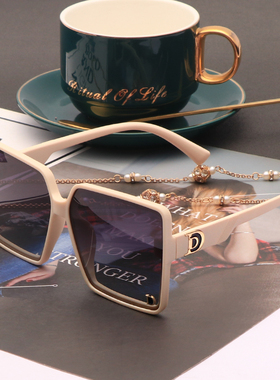 防晒遮阳方形复古偏光太阳镜大脸