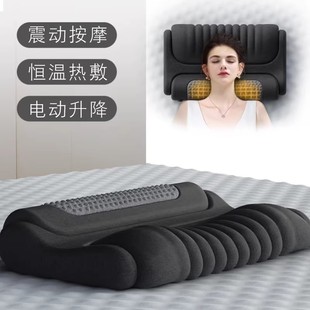 日本进口MUJIE颈椎护颈枕加热按摩热敷枕充气囊枕头圆柱形睡眠枕