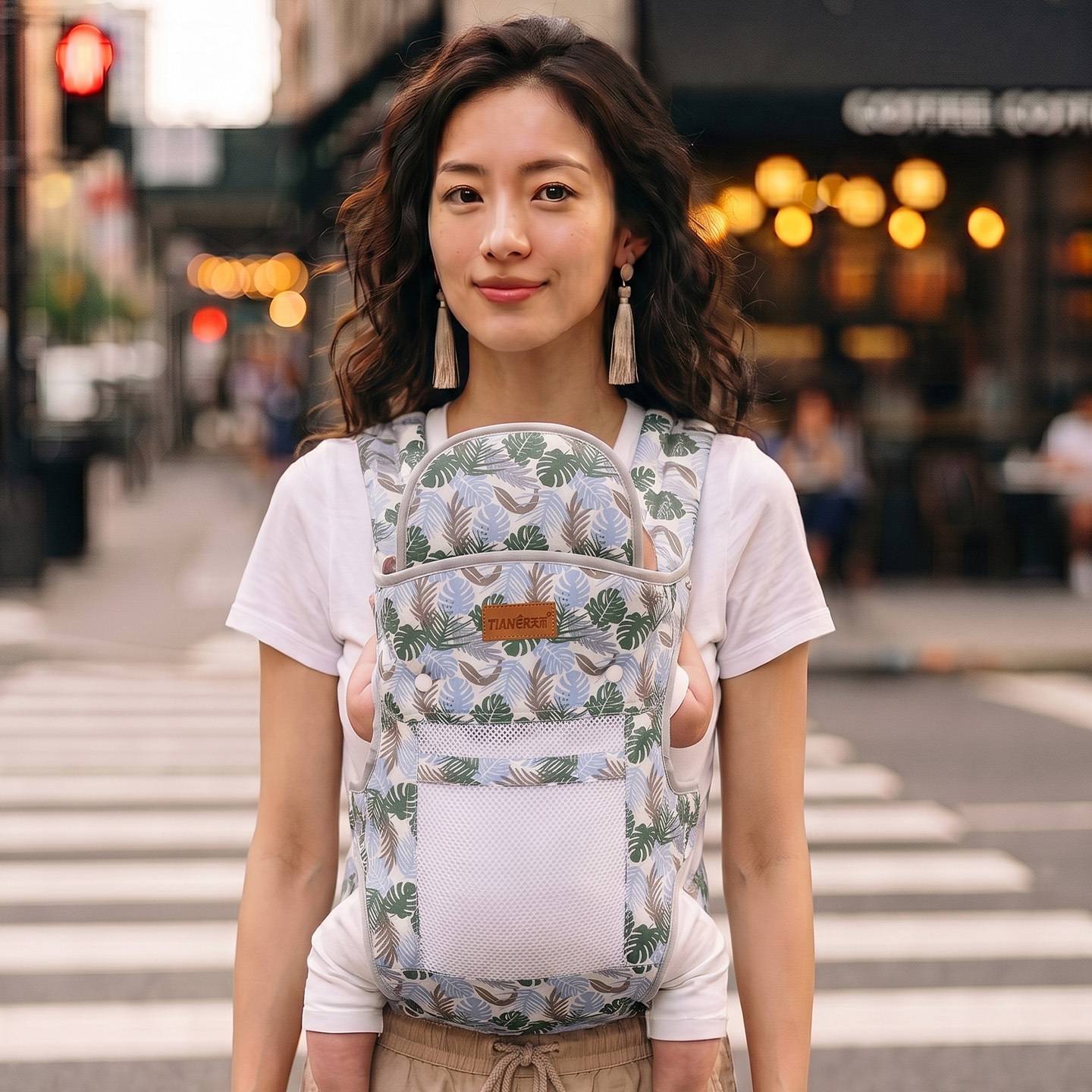 新生儿婴儿背带横抱式宝宝前抱多功能抱带背孩子外出夏季透气背袋