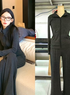 SUNONEONE 10/31 20点加购抢简单出街修身条纹针织套装秋