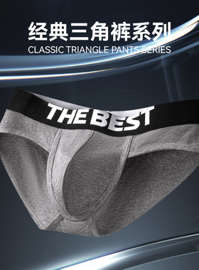 跨境新款纯棉内裤全棉吸汗透气大码运动男士三角裤男裤衩包邮