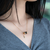 越南芽庄白奇楠沉香节节高项链真品高级感吊坠马年礼物女款 锁骨链