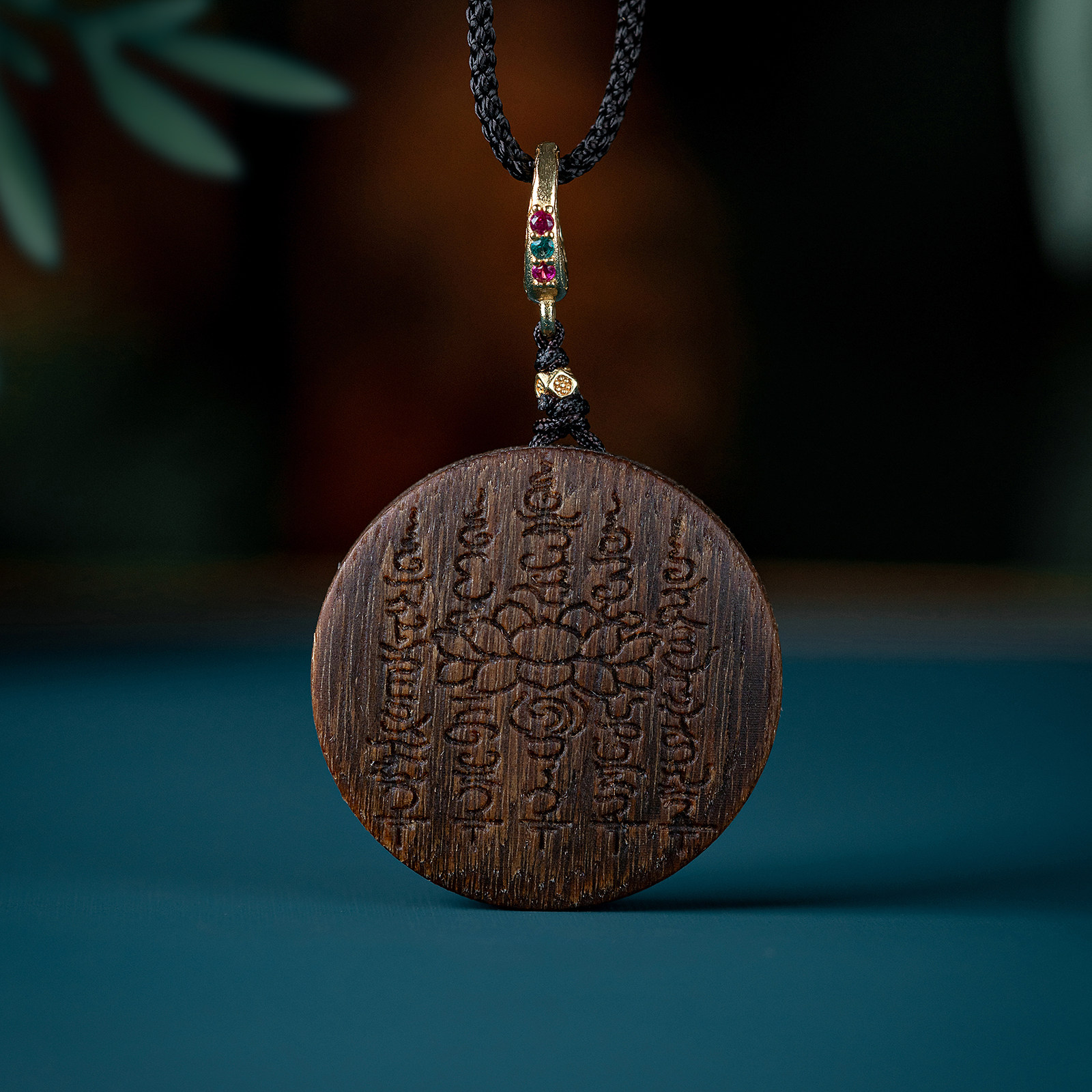 天然越南芽庄黄奇楠项链吊坠五条经挂坠沉水级老料沉香木心经挂件