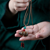 沉水级越南芽庄沉香小葫芦项链挂件真品老料吴艳妮同款 沉香木吊坠