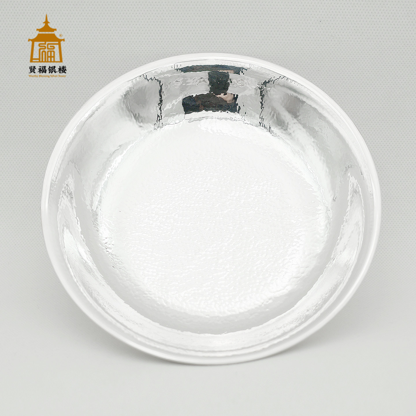 手工银盘子999足银餐具银水果盘纯银托盘银茶具盘银器摆件定制礼