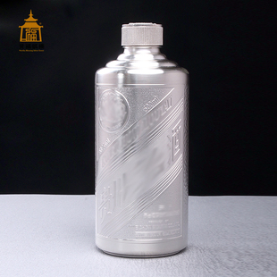 纯银酒瓶999足银酒具浮雕工艺银酒壶便携家用储酒壶1斤2斤3斤装