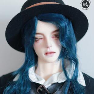 人偶BJD假发SD 34分巨婴龙魂叔中分卷发 复古欧风中长假毛7色入