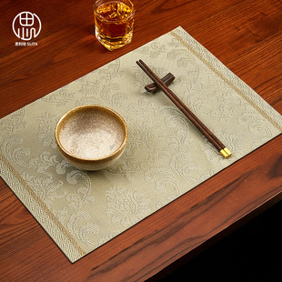 中式西餐餐垫隔热垫餐桌垫防烫防水高级感轻奢酒店专用碗垫盘日式
