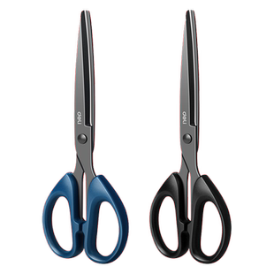 得力剪刀办公剪刀手工安全剪刀 家用剪纸小剪刀剪子便携剪刀拆快递大号美工剪不锈钢黑刃工业