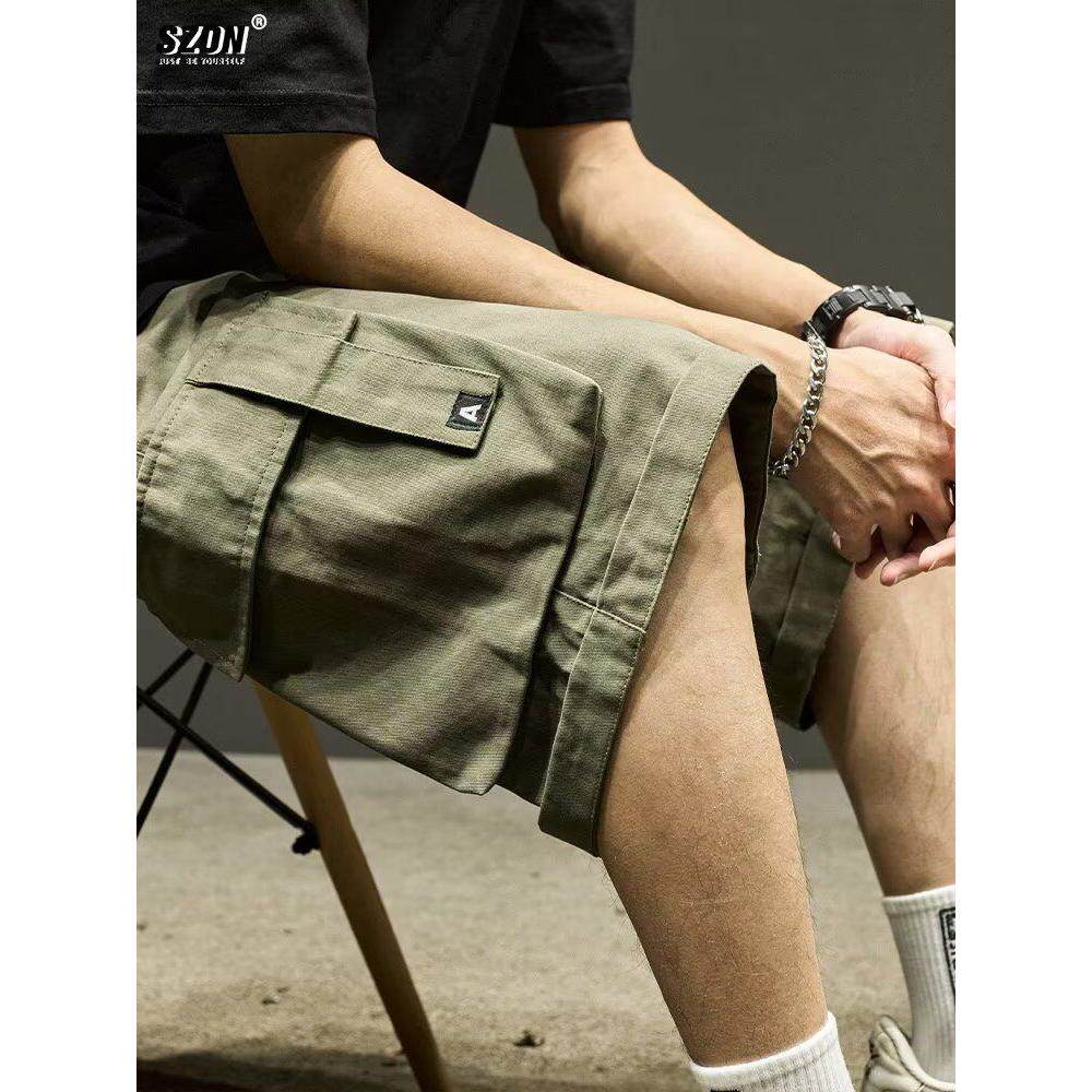 美式工装短裤男士2026新款夏季潮牌痞帅外穿中裤宽松休闲五分裤子