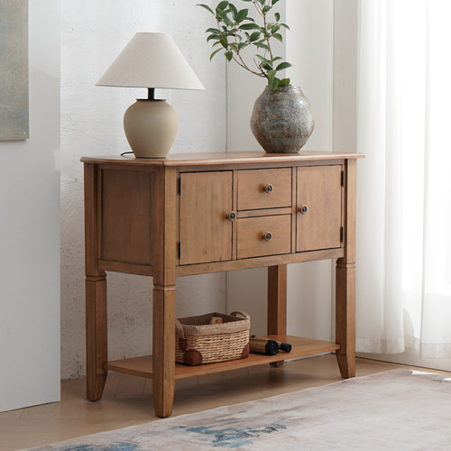 实木玄关柜复古多用柜+超值好物