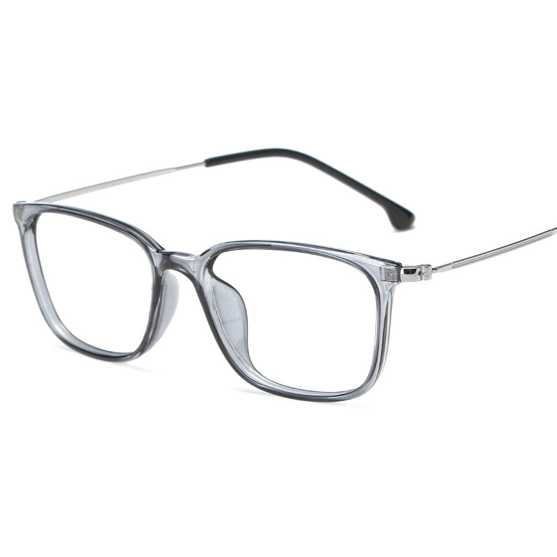 轻盈复古眼睛框镜架男女方形近视眼镜可配防蓝光辐射有度数加散光