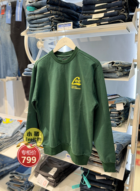 Lee圆领长袖宽松印花休闲卫衣秋季打底衫LMT003711101228-A01736