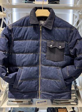 Lee男装牛仔拼接80羽绒服时尚百搭耐脏款LMT0088573HH00F-A06969
